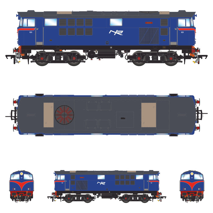 101 'Eagle' NIR Blue, with Red Arc - DCC Sound