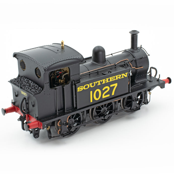 SECR P Class 0-6-0T 1027 in SR black with Egyptian lettering